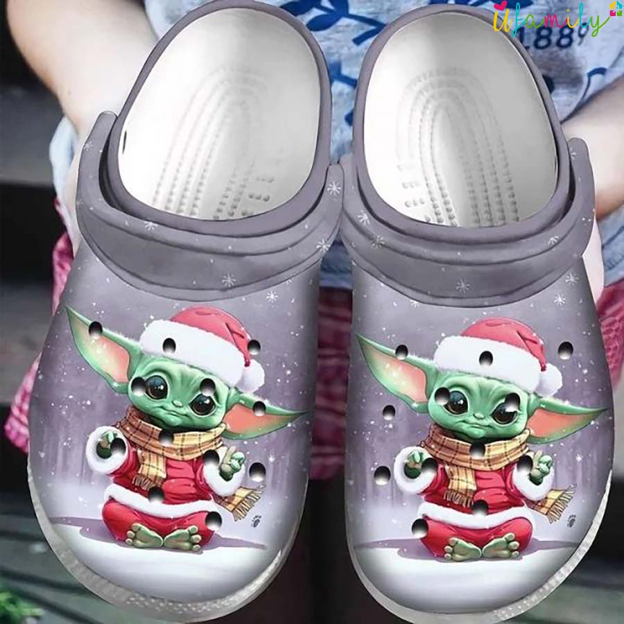 Baby Yoda In Santa Claus Suit Yoda Crocs