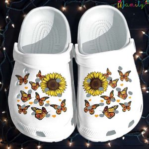 Butterfly Sunflower Crocs