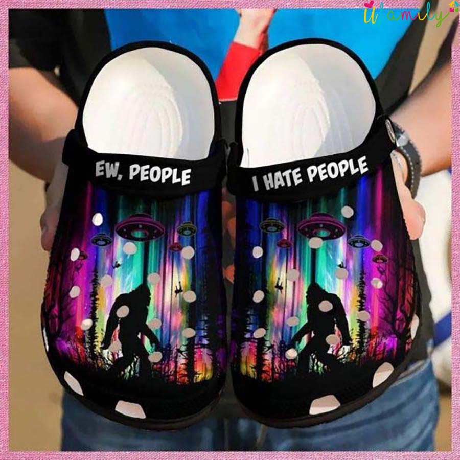 Ew People I Hate People Rubber Crocs - Step into style with Funny Crocs