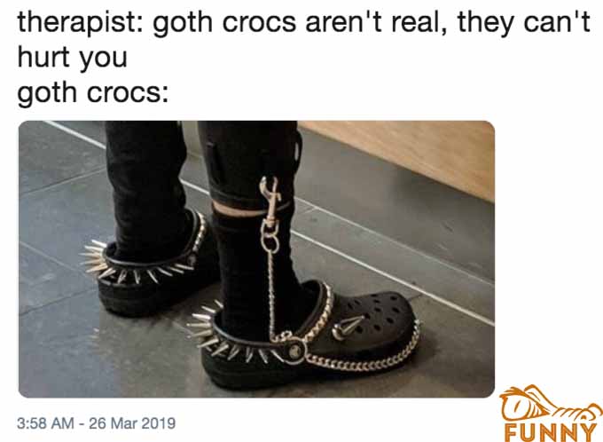Goth Crocs meme