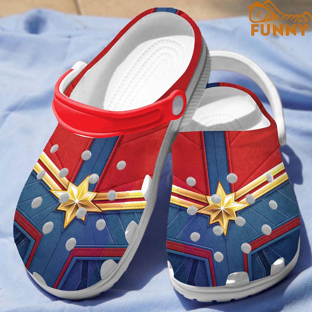 Beautiful Captain America Crocs - Step into style with Funny Crocs