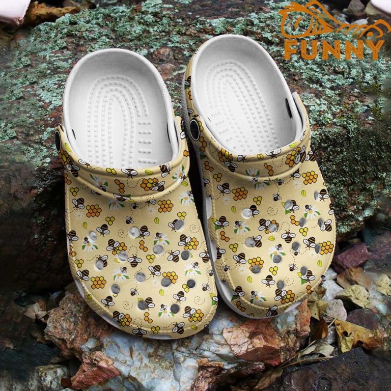 Bee Pattern Crocs - Discover Comfort And Style Clog Shoes With Funny Crocs