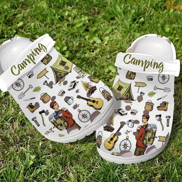 Camp Equipment White Crocs Classic Clog Shoes