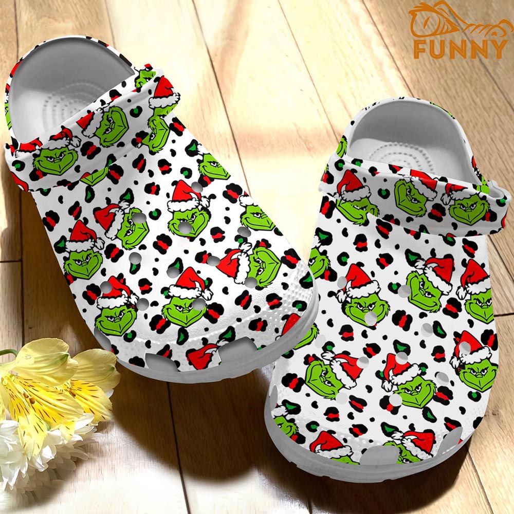 Christmas Grinch Pattern Crocs