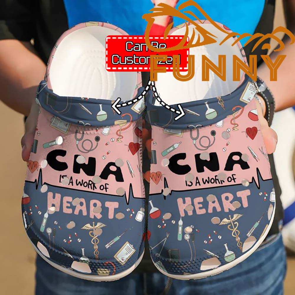Cna A Work Of Heart Nurse Crocs Clog Shoes