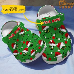 Custom Green Grinch Christmas Crocs 1