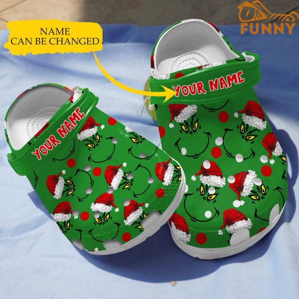 Custom Green Grinch Christmas Crocs
