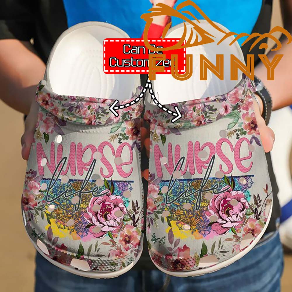 Custom Name Nurse Life Crocs Clog Shoes