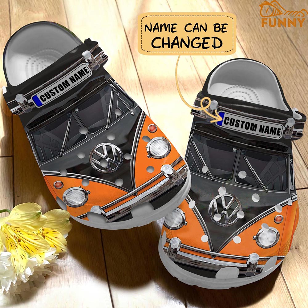 Customize Volkswagen Campervan Orange Crocs