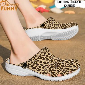 Customized Cheetah Crocs With Fur 2
