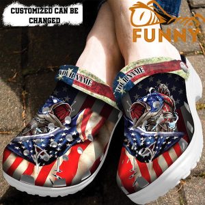 Customized Fishing America Flag Veteran Crocs - Step into style with Funny  Crocs