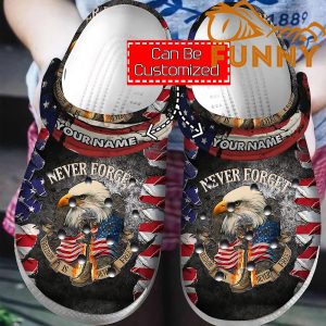 Customized Never Forget Freedom Is For Free Flag Veteran Crocs 1