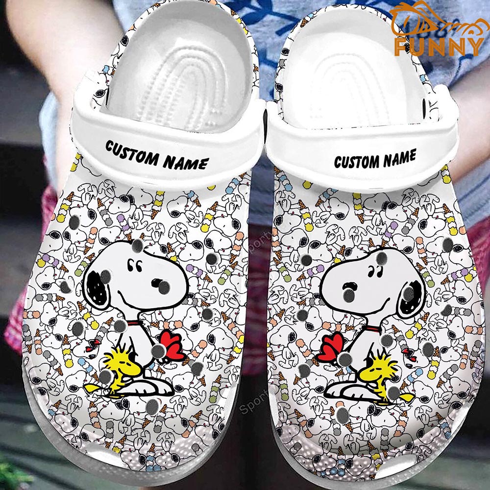 Customized Pattern Snoopy Crocs