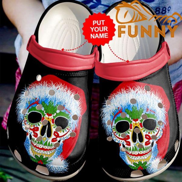 Customized Winter Christmas Skull Crocs - Discover Comfort And Style ...