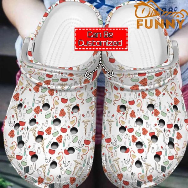 Doctor Nurse Pattern Crocs Classic Clog - Step into style with Funny Crocs