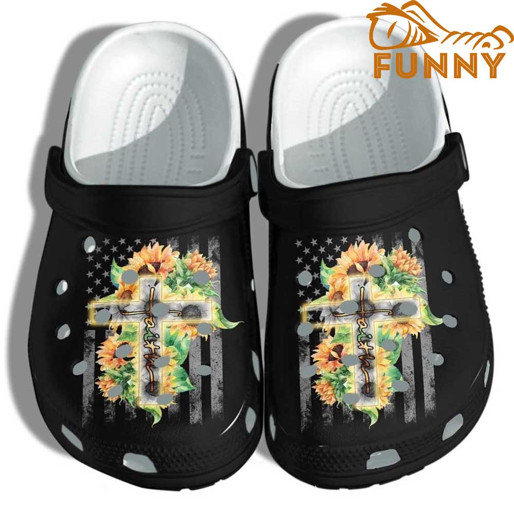 Faith Sunflower Crocs Shoes Clogs