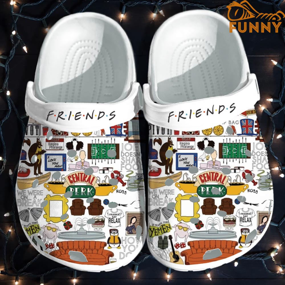 Friends TV Central Perk Pattern Crocs