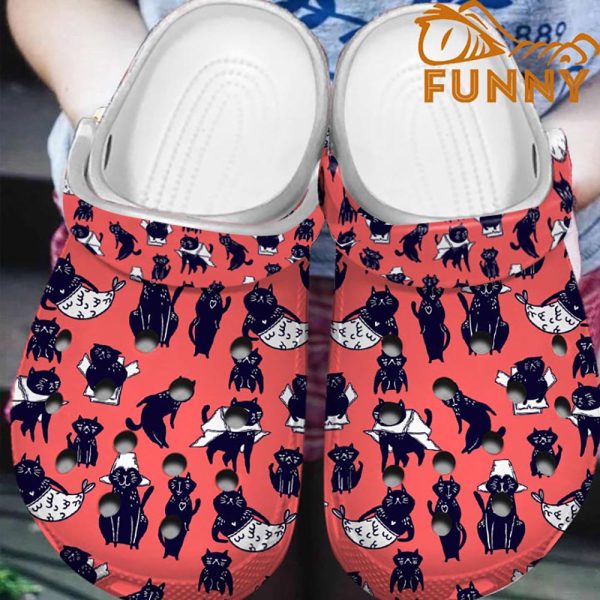Funny Cats Red Crocs Crocband Shoes