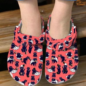 Funny Cats Red Crocs Crocband Shoes 5