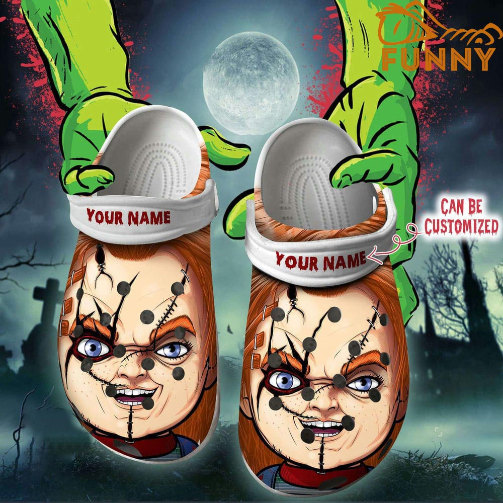 Personalized Chucky Face Crocs Halloween
