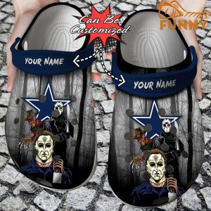 Personalized Dallas Cowboys Crocs Halloween, Jason Voorhees Clog Shoes