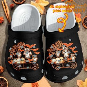 Personalized Monsters Driving Ghost Crocs Halloween