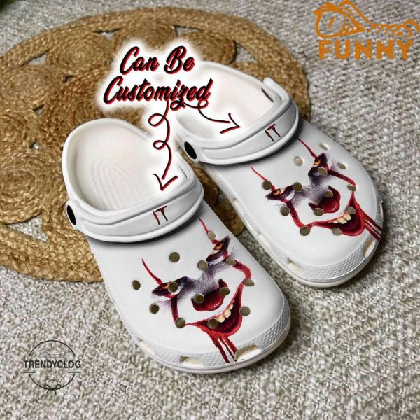 Personalized Horror IT Pennywise Face Crocs Halloween