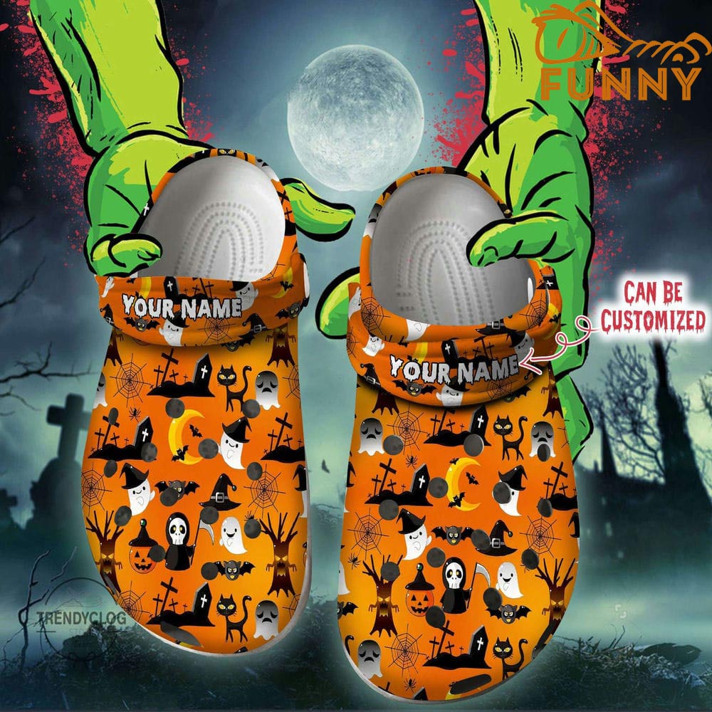 Personalized Seamless Pattern Halloween Crocs