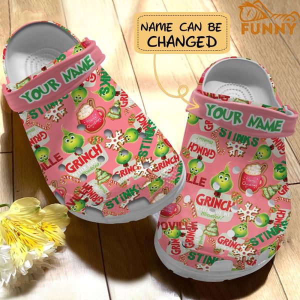 Personalized Baby Grinch Christmas Crocs