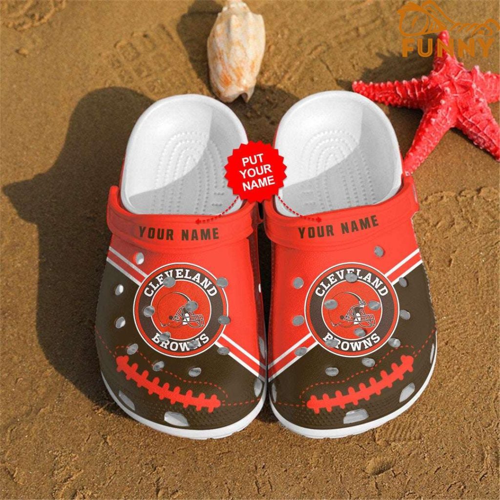 Personalized Cleveland Browns Crocs Crocband Shoes