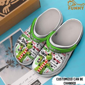 Personalized Green Grinch Christmas Crocs