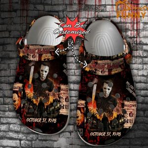 Personalized Michael Myers Crocs Halloween, Horror Movie Clog Shoes