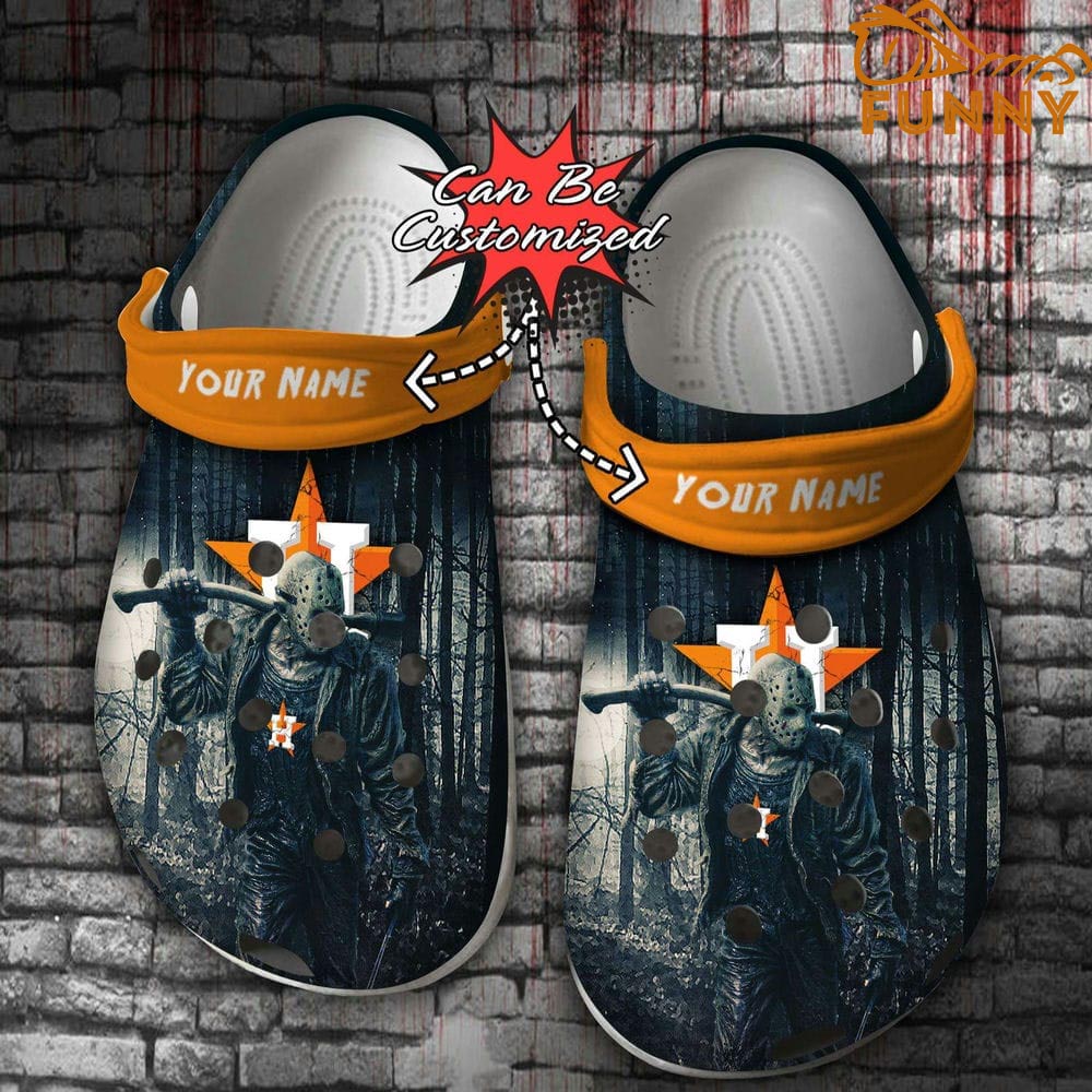 Personalized Houston Astros Crocs Halloween, Friday The 13th