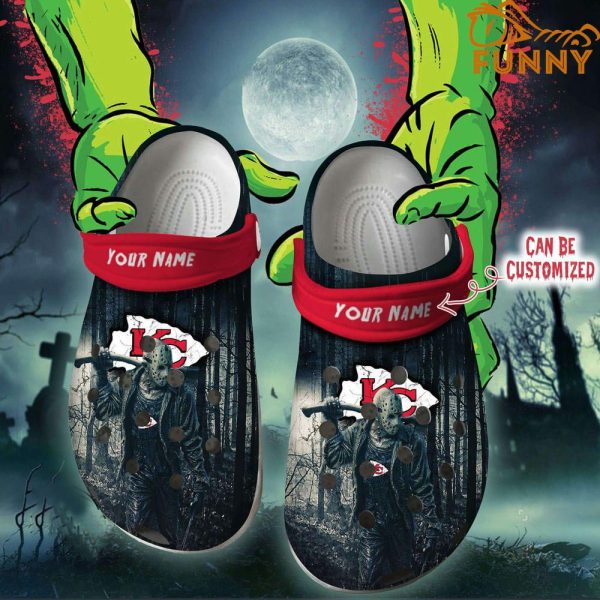 Personalized Kansas City Chiefs Crocs Friday the 13th, Halloween Clogs Shoes