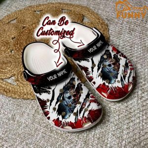Personalized Leatherface Mask Clog Shoes, Halloween Crocs