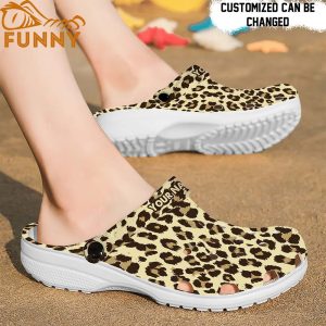 Personalized Leopard Fur Crocs Clog Shoes 2