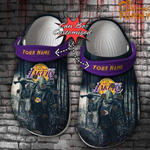 Personalized Los Angeles Lakers Clog Shoes, Friday The 13th