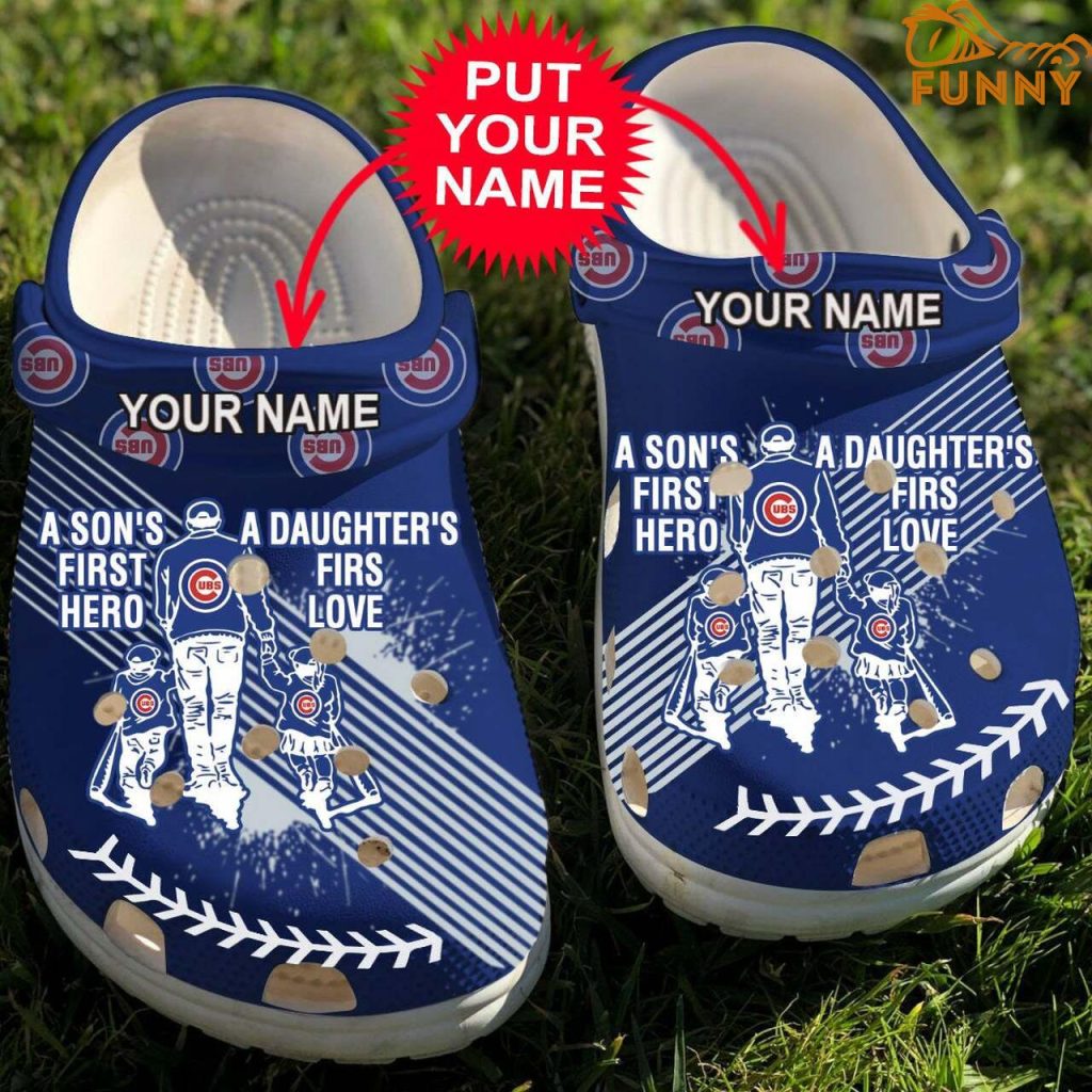Personalized MLB Chicago Cubs Crocs Dad And Son Daughter