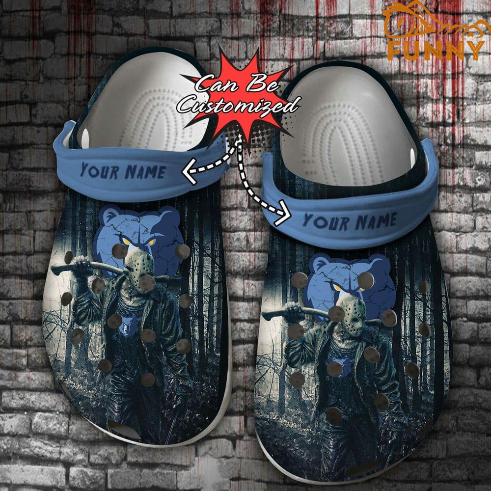 Personalized Memphis Grizzlies Clog Shoes, Friday The 13th