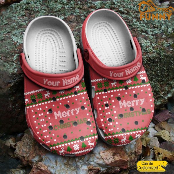 Personalized Merry Christmas Crocs