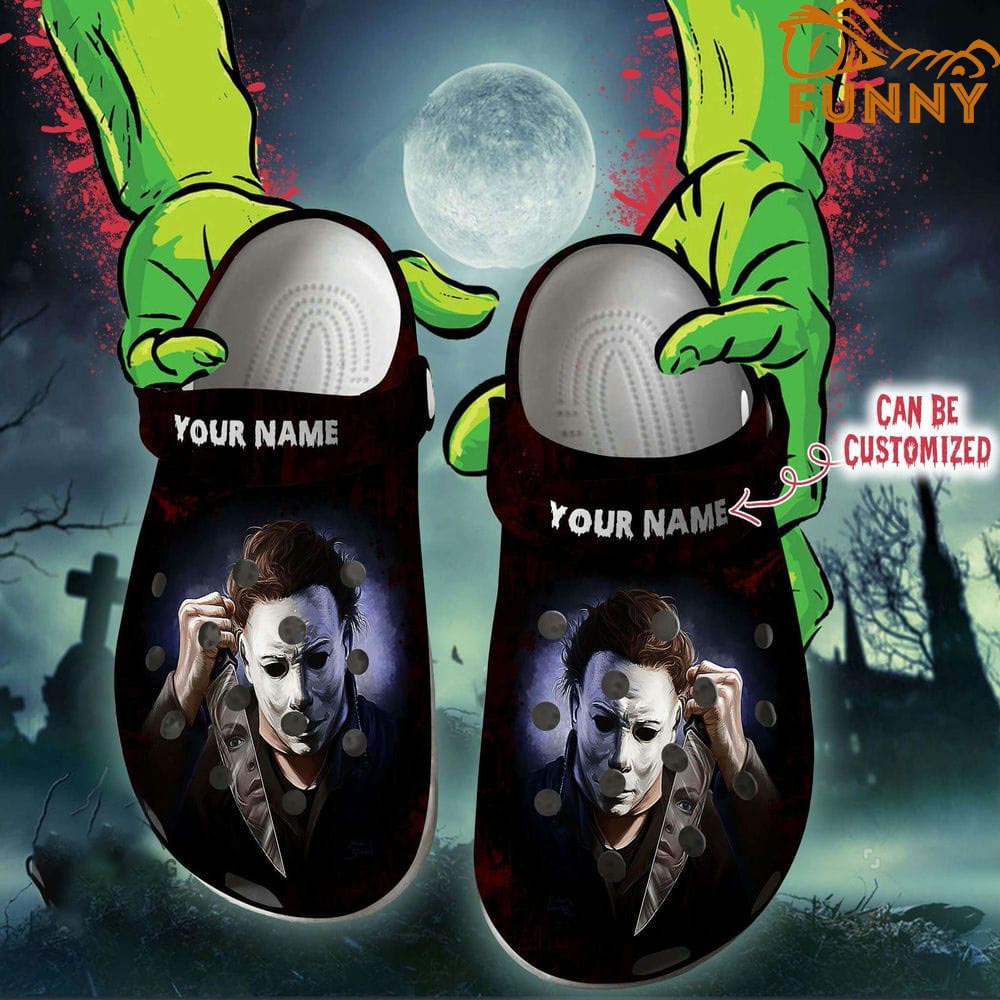Personalized Michael Myers Face Mask Halloween Crocs