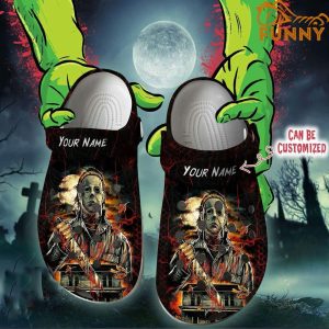Personalized Michael Myers Croc Black, Gift For Halloween