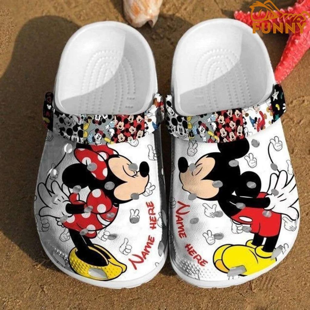 Personalized Mickey And Minnie Crocs