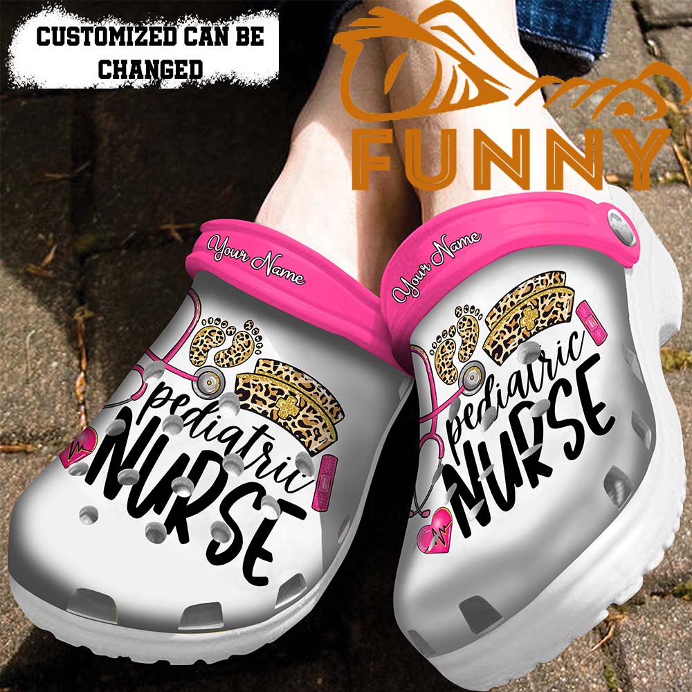 Personalized Pediatric Nurse Leopard Crocs Classic Clog - Step into ...
