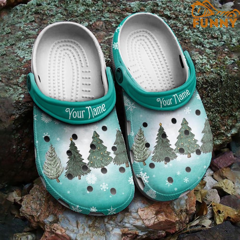 Personalized Pine Tree Christmas Crocs