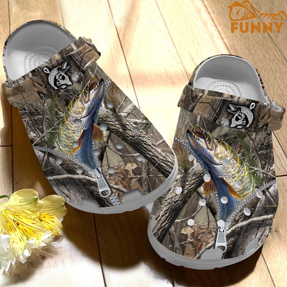 Pike Fishing Crocs - Discover Comfort And Style Clog Shoes With Funny Crocs