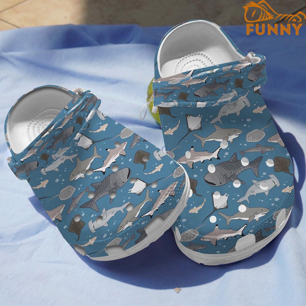 Shark Pattern Fishing Crocs - Discover Comfort And Style Clog Shoes With Funny  Crocs