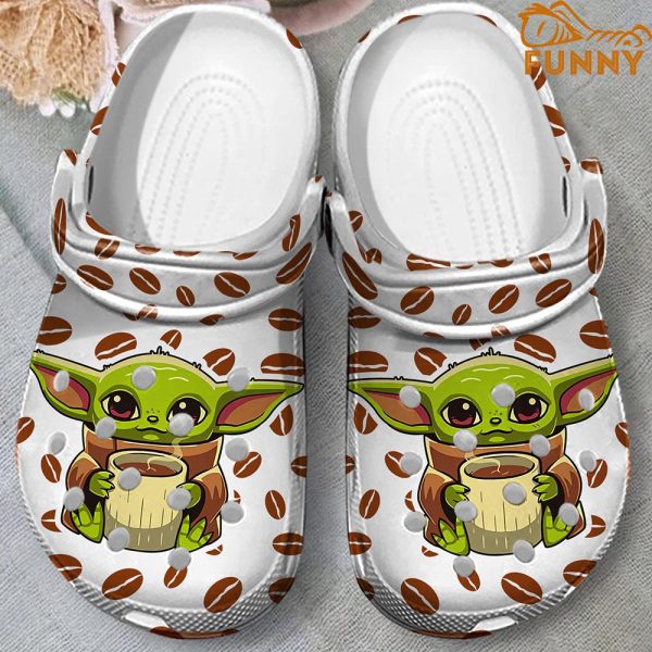 Star Wars Coffee Spelled Baby Yoda Crocs
