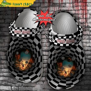 Personalized IT Pennywise Crocs Halloween, Checkered Tunnel