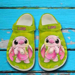 Amazing Cute Stitch Pink Crocs Clog Shoes